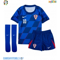 Camisa de time de futebol Croácia Luka Modric #10 Replicas 2º Equipamento Infantil Europeu 2024 Manga Curta (+ Calças curtas)